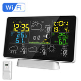 WiFi Color Screen Smart Station - Accurate Temp & Humidity Meter, Clock, 4-Day Weather Forecast.