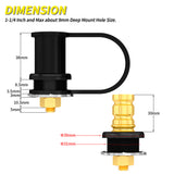 Charger 3/8" Stud Remote Terminals with Cap M10 Battery Jump Post for Auto Truck Boat ATV Can-am