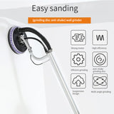 Electric Putty Powder Grinding Disc Sanding Machine - Wall Sander Polisher with LED Light.