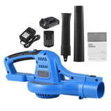 20V Cordless Electric 2-Speed Control 60MPH/ 130MPH Power Leaf Blower Sweeper with Extension Tubes 2.0Ah Battery