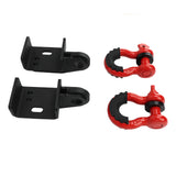 Towing Mount Plate Replacement Parts Corrosion Resistant Tow Hook Bracket 1 Pair with 3/4in Shackles for Winch Trailer