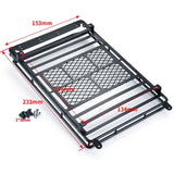 Metal Roof Rack Lage Carrier With LED Lights For 1/10 RC Crawler Car Axial SCX10 Traxxas TRX4 Bronco RC4WD D90 YK4102
