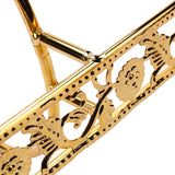 2X Cake Double-Layer Arch-Shaped Golden Fruit Dessert Rack Wedding Birthday Party Decoration Cupcake Stand Gold