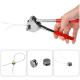 100Pcs Round Lead Seals Beans 8mm Diameter, 100 Pcs Steel Wire, 1Pcs Sealing Crimper with Red Plastic Coated Handle