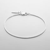 Mens Fashion Sterling Silver Snake Bone Bracelet