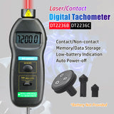DT2236B DT2236C Laser Optical Contact 2 in 1 Tachometer Multifunctional Speed Measuring Instrument Digital Speedometer