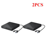 5pcs 12.7mm SATA External Case DVD CD-ROM Player 5Gbps USB3.0 Type-C Optical Drive Enclosure Box for Laptop Notebook