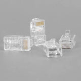 100 Rj45 Through Holes 8P8C Perforated Cat6 Category 6 Unshielded Crystal Network Modular Plug
