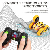 360 degree double-sided stunt car, high-speed rotating and rolling lights, children's remote control car toys