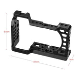 Aluminum Alloy Camera Cage Rig With Cold Shoe Mount 1/4 3/8 Threaded Holes For Sony A6100 A6400