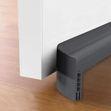 (grey) 2-piece Door Panel, Bottom Of Door Sealed With Dust And Sound Insulation, Weather Protection Cover, Insulating Rubber Strips, 45mm X 1m, White