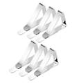 Stainless Steel Tablecloth Holders - Triangular Wave Shape Tablecloth Clips, Set Of 6, Silver
