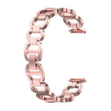 (pink) Metal Watch Band Compatible With Fitbit Luxe Bracelet Adjustable Stainless Steel Suitable For Women Luxury Accessories Black