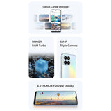 HONOR 70 Lite Smartphone 4GB+128GB 5000mAh 50MP+2MP+2MP triple Camera 6.5-Inches Screen Eye-Comfort