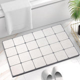 (light grey) Bath Mat, Super Absorbent Silica Shower Mat Suitable For Bathroom Floor Silicone Webbing Wrapped Protective Mat, Fashionable And Modern -60cm X 40cm T