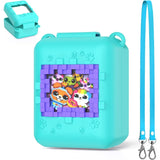 Silicone Cover Case for Bitzee Interactive Toy Digital Pet Case, with Shoulder and Hand Strap, Protective Skin Sleeve