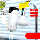 Instant Electric Water Kitchen Bathroom Heater with Temperature Display for Rapid Heating Basin Faucet