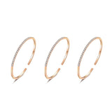 Rose gold fairy three-ring bracelet