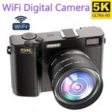 5K Professional Camera Wide Angle Digital Zoom 64MP Camcorder Photography 3 Inch Screen Vlog Video Recorder WIFI Webcam