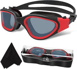(red) Polarized Swimming Goggles Anti-fog Anti-uv Swimming Goggles No Light Leakage Clear Vision For Men Women Adults Teens 1 Piece (grey)
