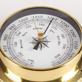 4Pcs Brass Case Weather Station Barometer Temperature Hygrometer And Clock Tid 115Mm