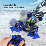 Remote control twisted gesture sensing light music drift double-sided off-road stunt children's toy car