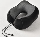 (black) 1 X Travel Neck Pillow (magnetic Cloth + Super Soft Black U001-03)