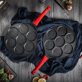 Aluminum Alloy Frying Pan Non-stick  Seven-hole Breakfast pan