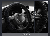 Soft Winter Warm Steering Wheel Cover Protector Decoration Super Thick Plush Collar for Women Man Car Accessories