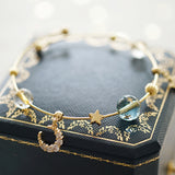 Moon Star Zircon Pendant Star Moon Bracelet