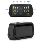 Alarm Tire Sensor Reliable Durable Monitoring System Solar Power Auto Security Tyre Pressure Control TPMS For 5 Tires
