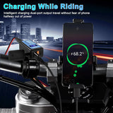 36W SAE To Dual USB QC3.0 Charger Voltmeter ON/Off Switch 100CM Cable Waterproof Motorcycle Accessories