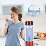 Lonizer hine Generator Rechargeable Portable Quick Electrolysis Hydrogen Water Bottle 420ml for Office