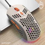 For M8 Ergonomic Gaming Cool Hollow Out Modeg Wired RGB Lighting Lightweight Mouse Color Matching Design