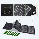 14W Solar Charging Panel Outdoor Mobile Phone Charger Backpacking Emergency Carrying Travel Sunlight Plate with Hoo
