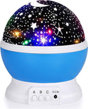 Star Night Light For Kids, 360 Degree Rotating Star Projector, Ideal For Kids Room, Baby Room And Party Decoration, 1 Piece (rotating Blue Starry Sky)