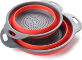 (red) Collapsible Silicone Sink, Collapsible Silicone Kitchen Sink, Eco-friendly, Non-toxic, Easy To Clean, Dishwasher Safe, 1 Piece (round Green Set)