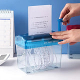 Hand-operated Portable Handheld Paper Shredder Capacity Visibility Anti-slip Grip Ideal for Home