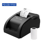 Bisofice Desktop 58mm Thermal Receipt Wired Barcode Printer USB Connection with 1 Roll Paper Inside Support ESC Command