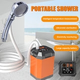 Portable Outdoor Electric Pump Rechargeable Large Capacity Hiking Traveg Camping Shower Digital Display Tool