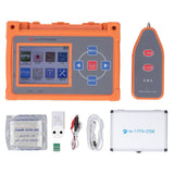 9 in 1 OTDR Optical Fiber Tester PON Test LCD Display Optical Time Domain Reflectometer Line Finder Set 100240V EU Plug