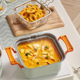 1pc Multifunctional Pot, Home Kitchen Pot With Double Ears, Steam Soup Pot, Frying Pot, French Fries Small Frying Pan