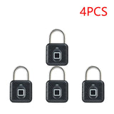 1-5pcs Smart Fingerprint Battery-powered IP67 Waterproonti Theft Padlock Quick Unlock Keyless Password Door Lock
