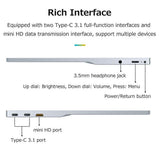 15.6 inch Portable Monitor IPS Screen 3840*2160 Resolution 170 Viewing Angle 60Hz Refresh Rate Wide Compatibility Silver UK Plug