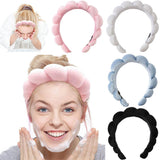 Pack Of 4 Sponge Hair Bands, Cosmetic Hair Bands, Make-up Hair Bands For Beauty, Eyelash Extension, Spa, Make-up, Sports, Yoga