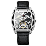 GUANQIN Brand Mechanical Automation Watch For Men Steel shell Waterproof Leather Men's watches Sapphire mirror Luminous Clock