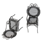 1:12 Miniature Garden Furniture Set Octagonal Table And Chairs Dollhouse Patio Outdoor Accessories