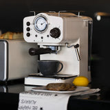 15Bar Espresso Offee hine Maker Retro Style Semiautomatic Italian Steam Type Milk Foam 2 and 1 Handles Easy To Use