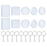 Jewelry, 20 Pcs Silicone Resin Earring Casting Molds With Keychain Rings For DIY Jewelry Making
