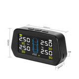 Alarm Tire Sensor Reliable Durable Monitoring System Solar Power Auto Security Tyre Pressure Control TPMS For 5 Tires